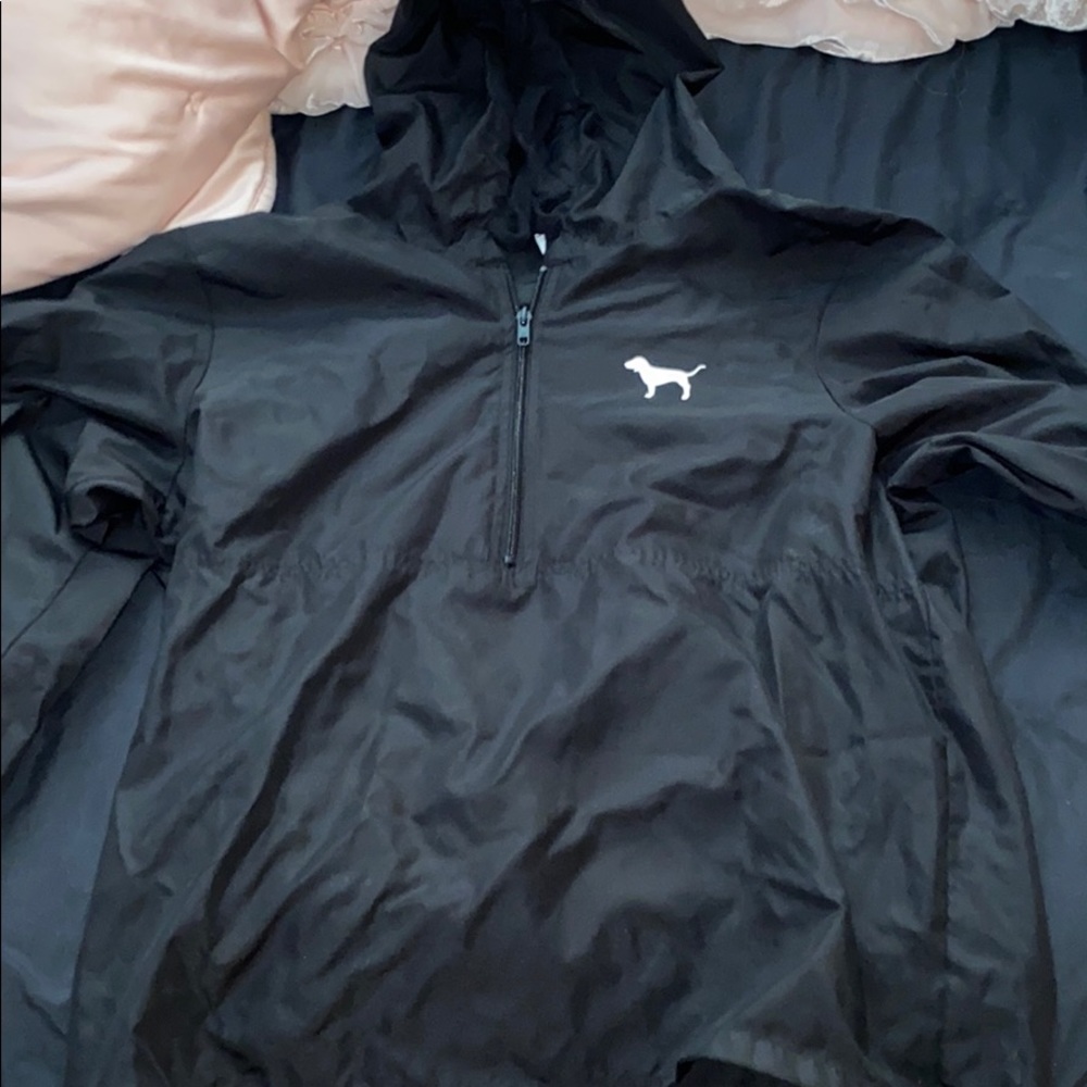 PINK black windbreaker